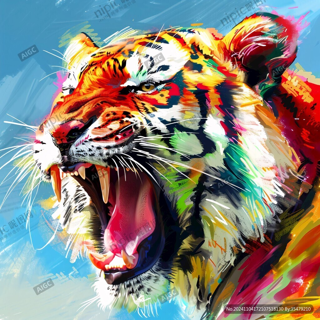 潮流老虎插画