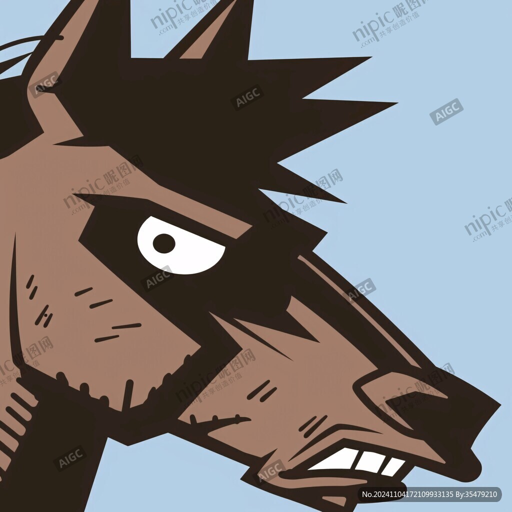 个性狼卡通形象