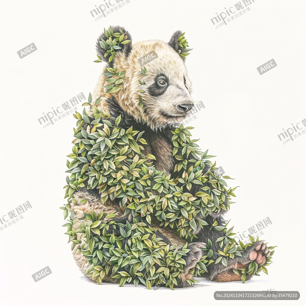 彩铅动物插画