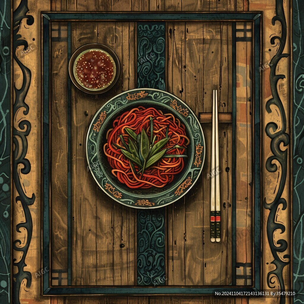 美食面条面馆插画