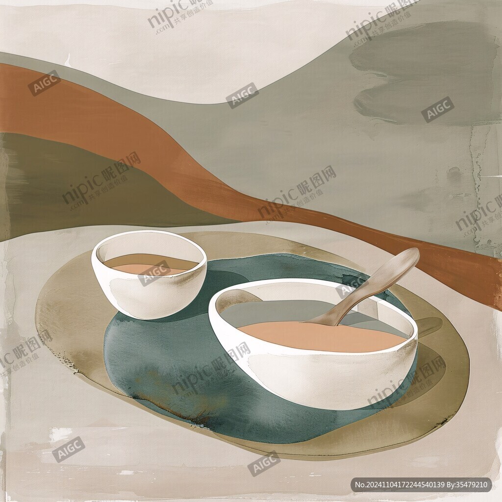 酥油茶插画