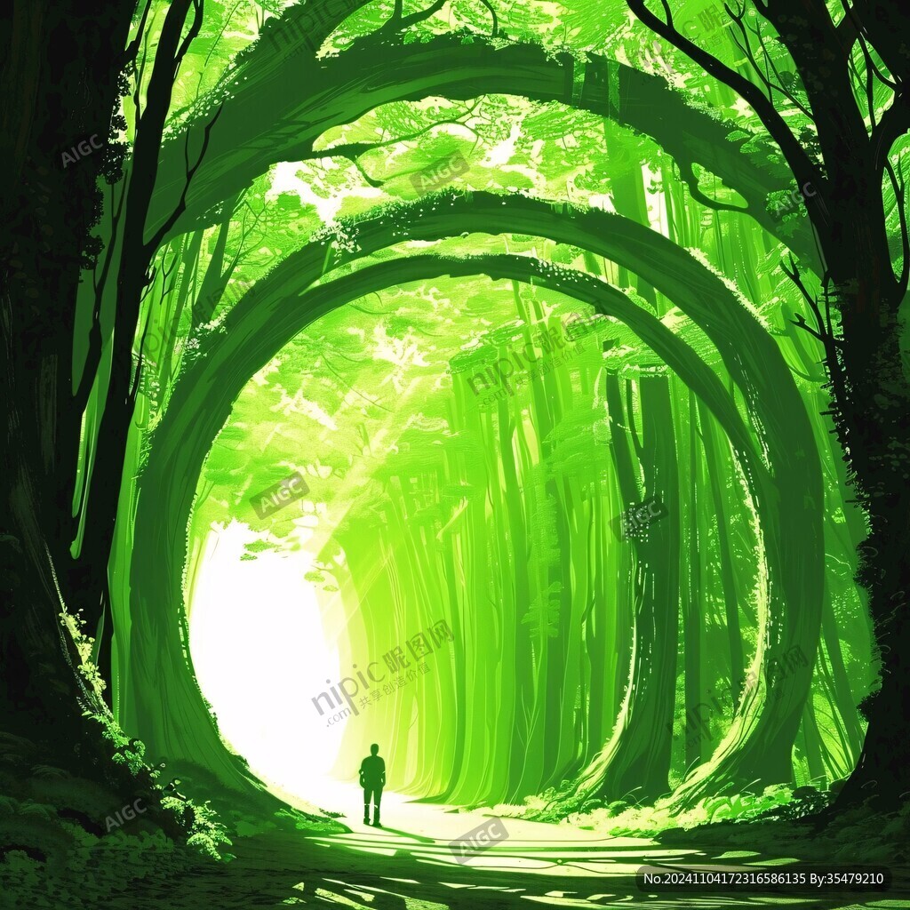 绿色时空隧道