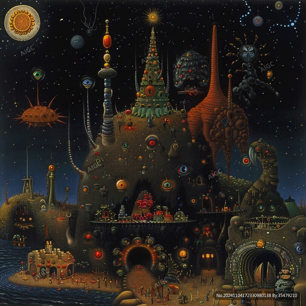 梦幻城堡插画