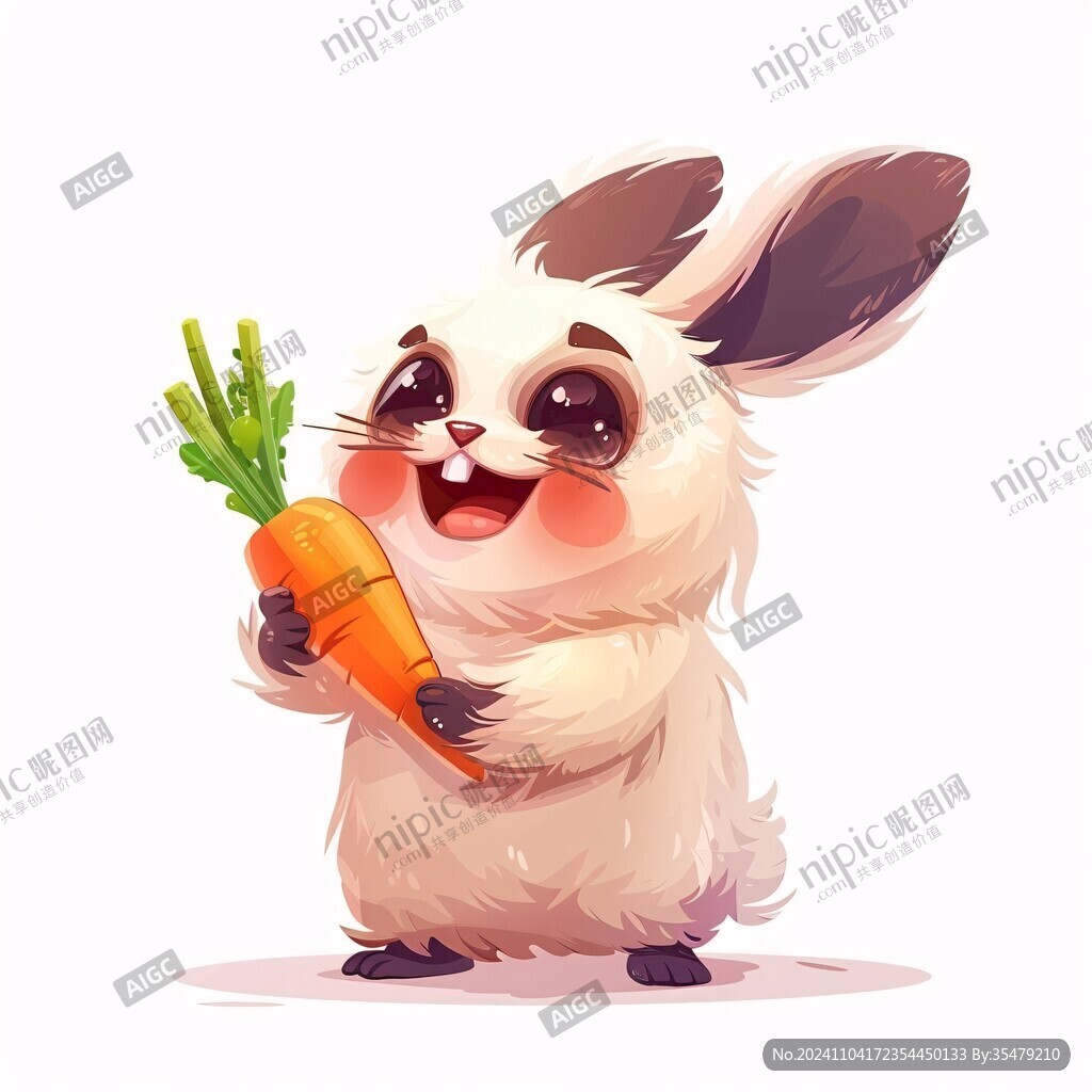 侏儒兔插画
