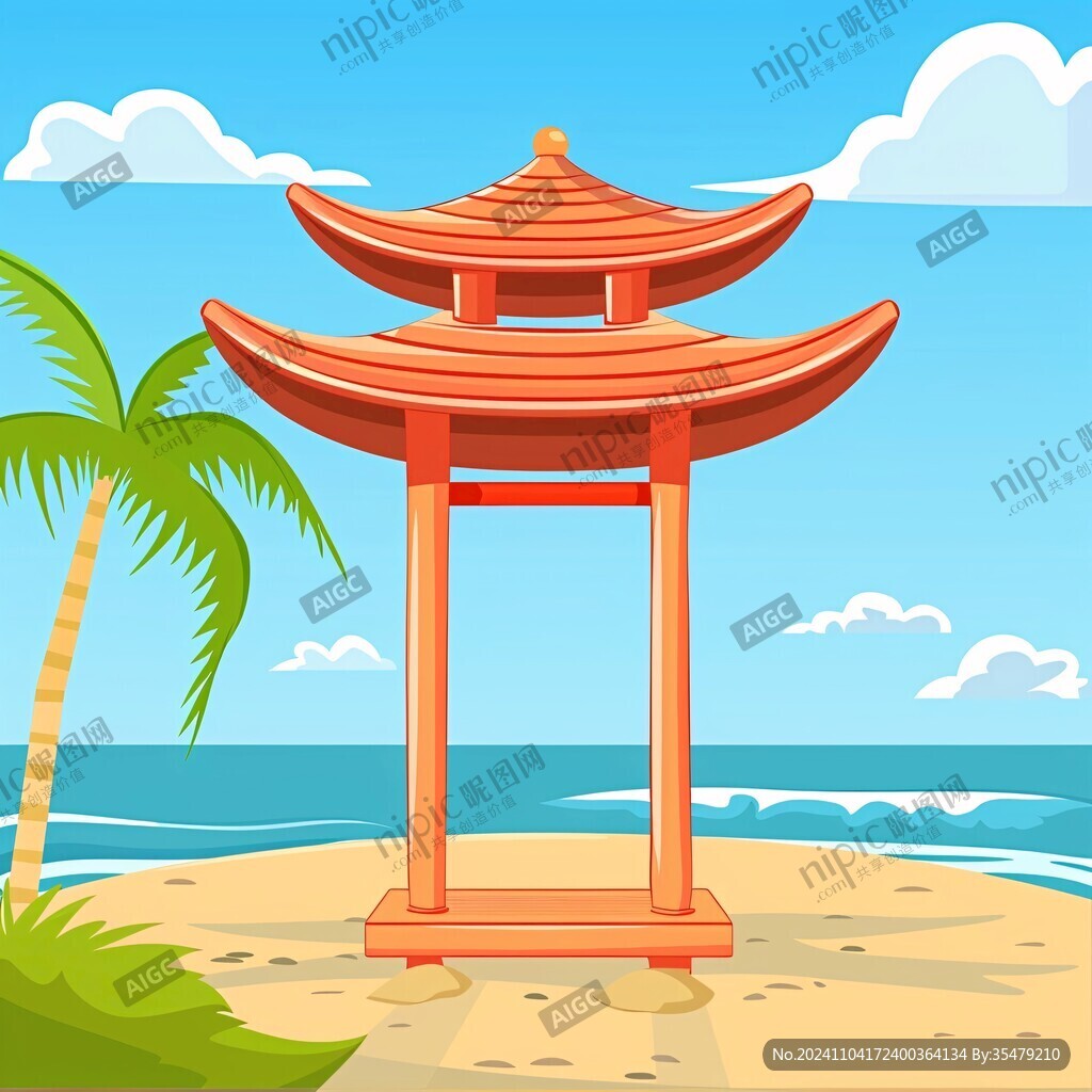 凉亭插画