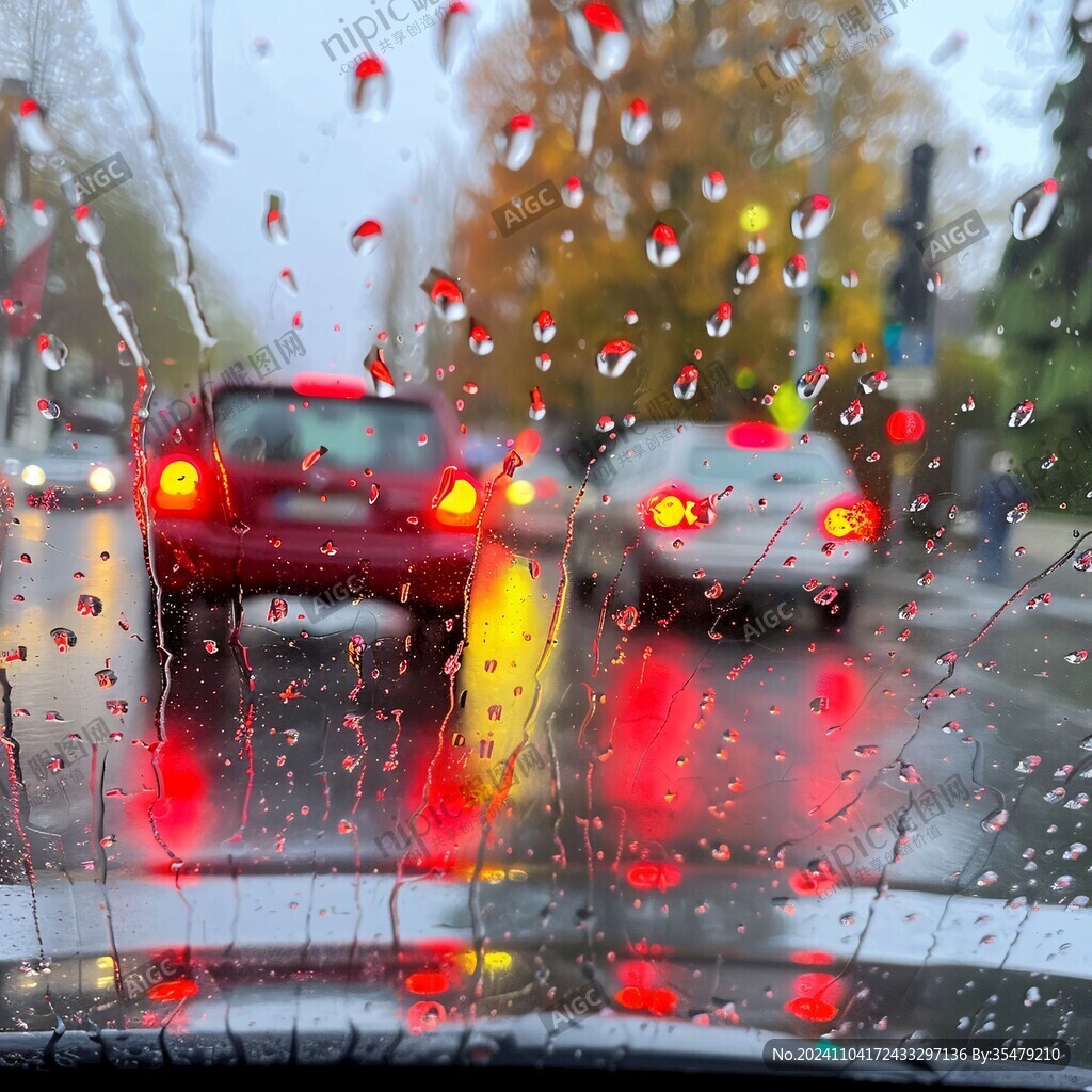 雨天堵车