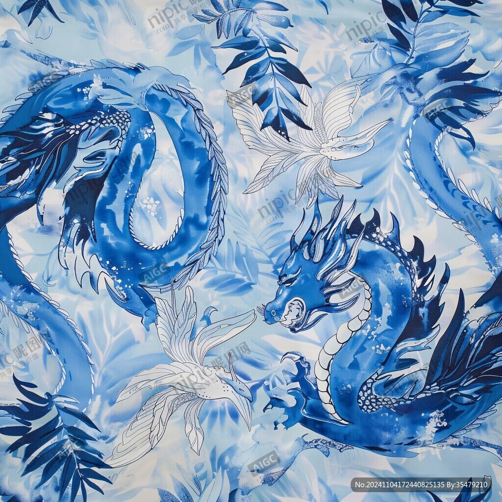 龙元素家纺图案