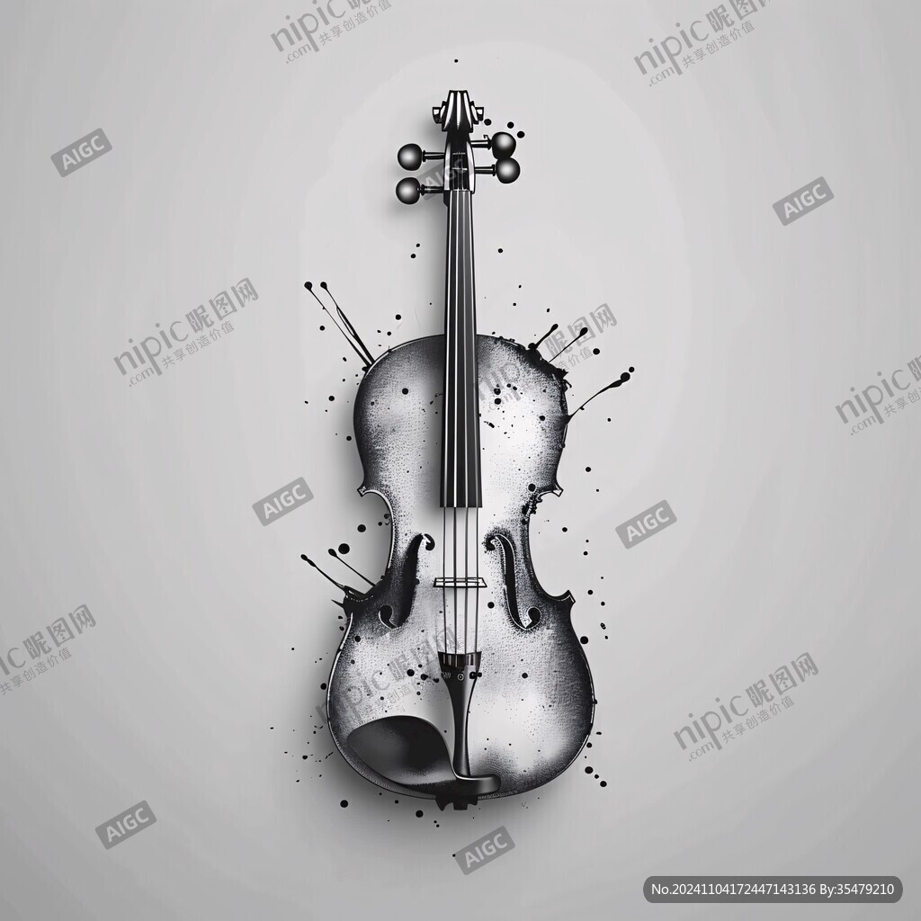 小提琴插画