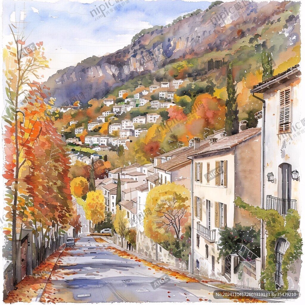 小镇风景画