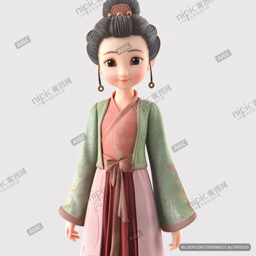 q版朝鲜族女孩
