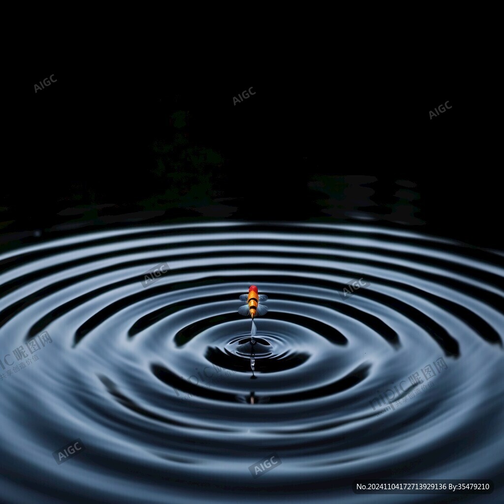 水滴在水面上的波纹