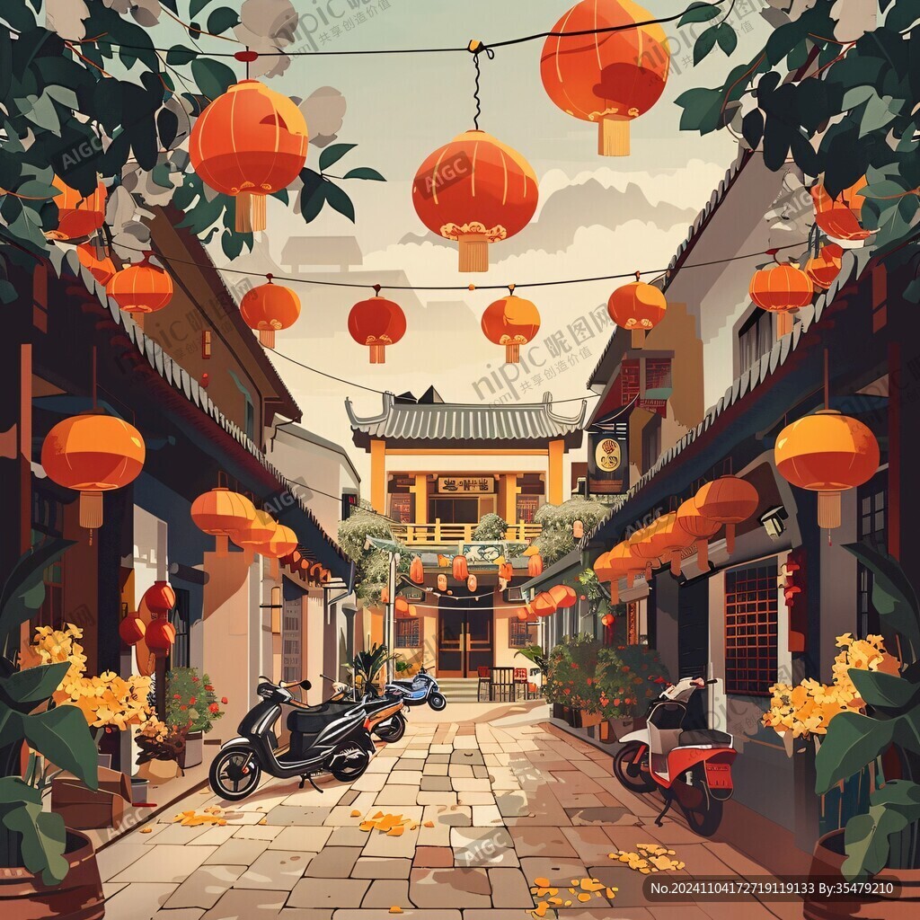 三坊七巷插画