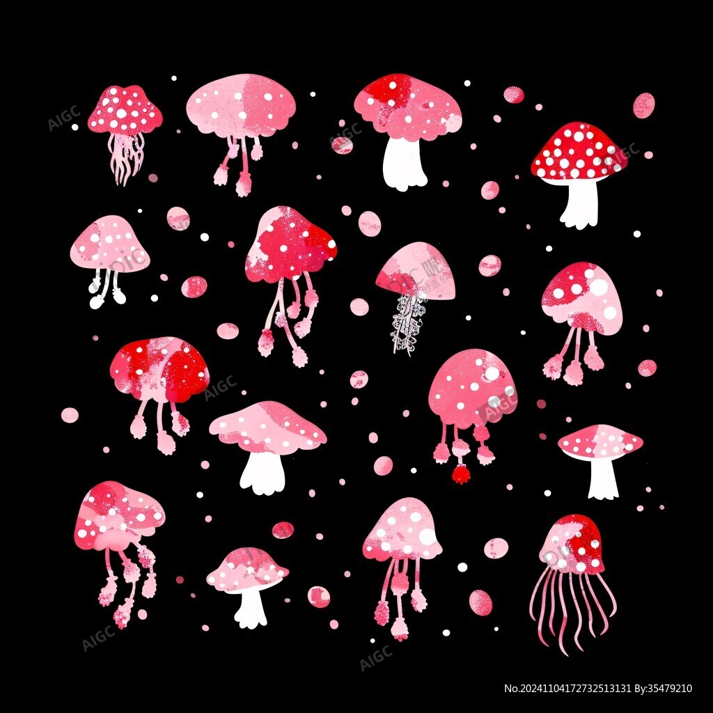 红菇插画