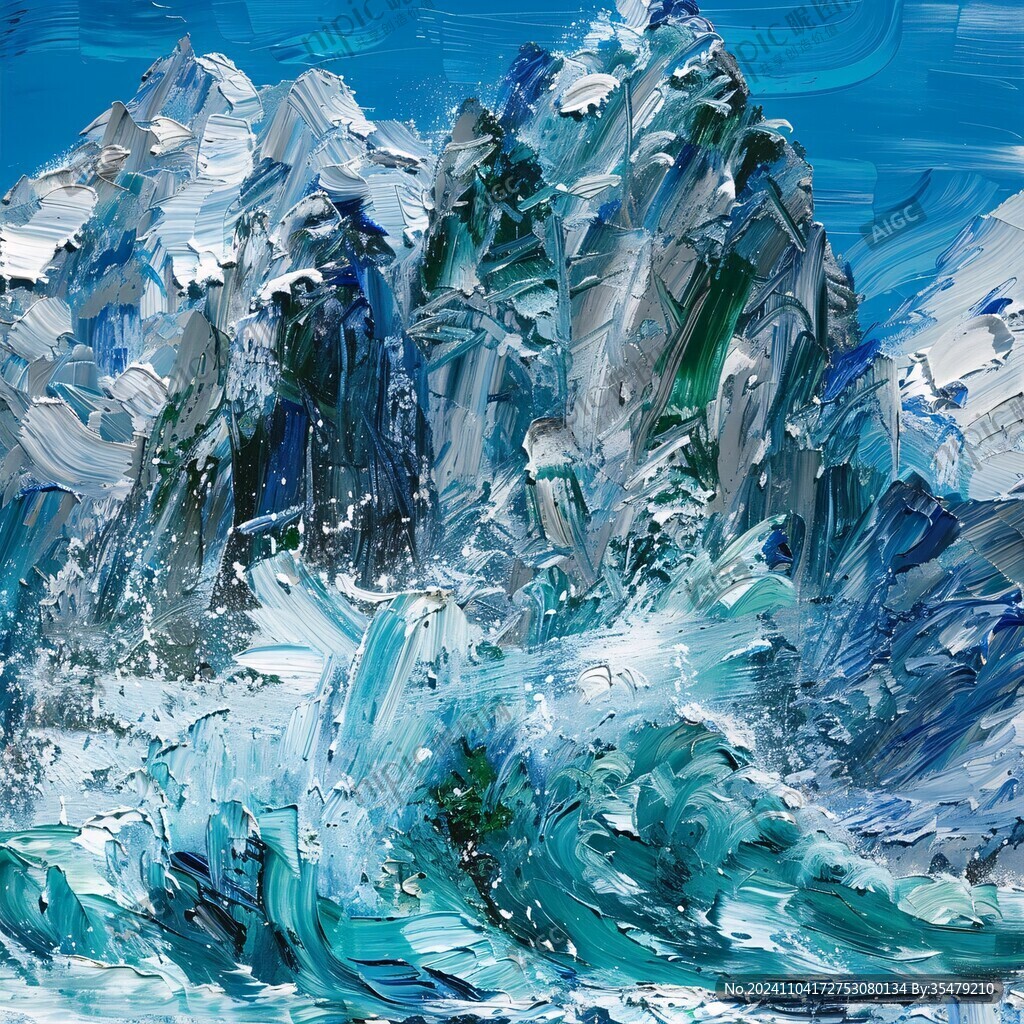 冰川立体画