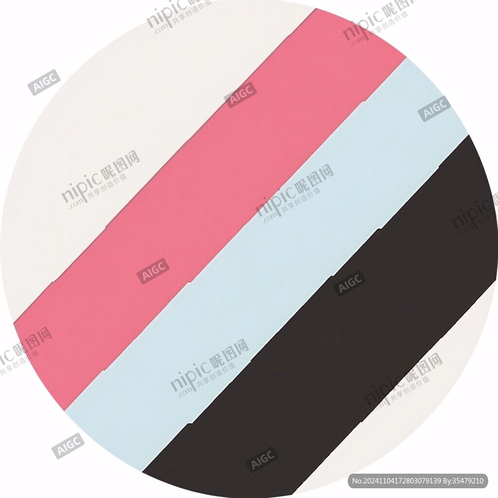 纯色圆形几何