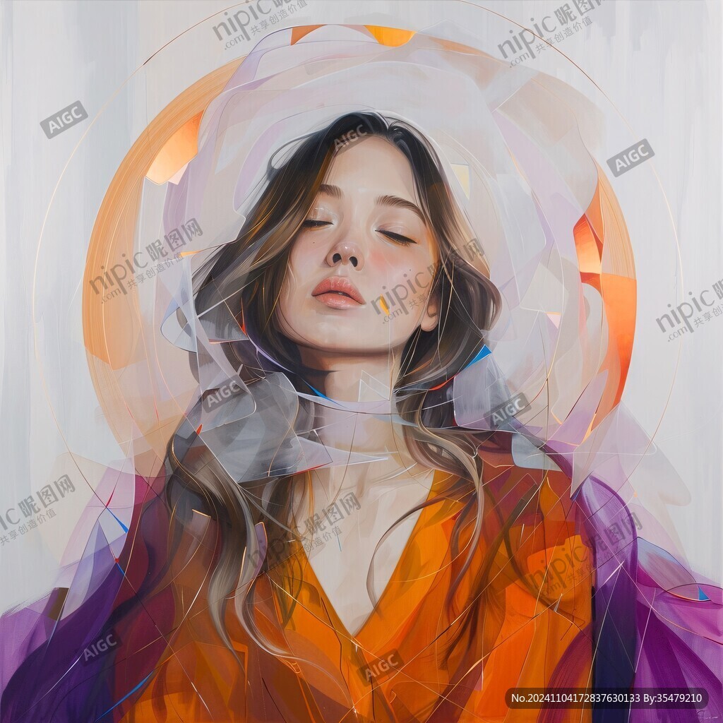 扭曲人像插画