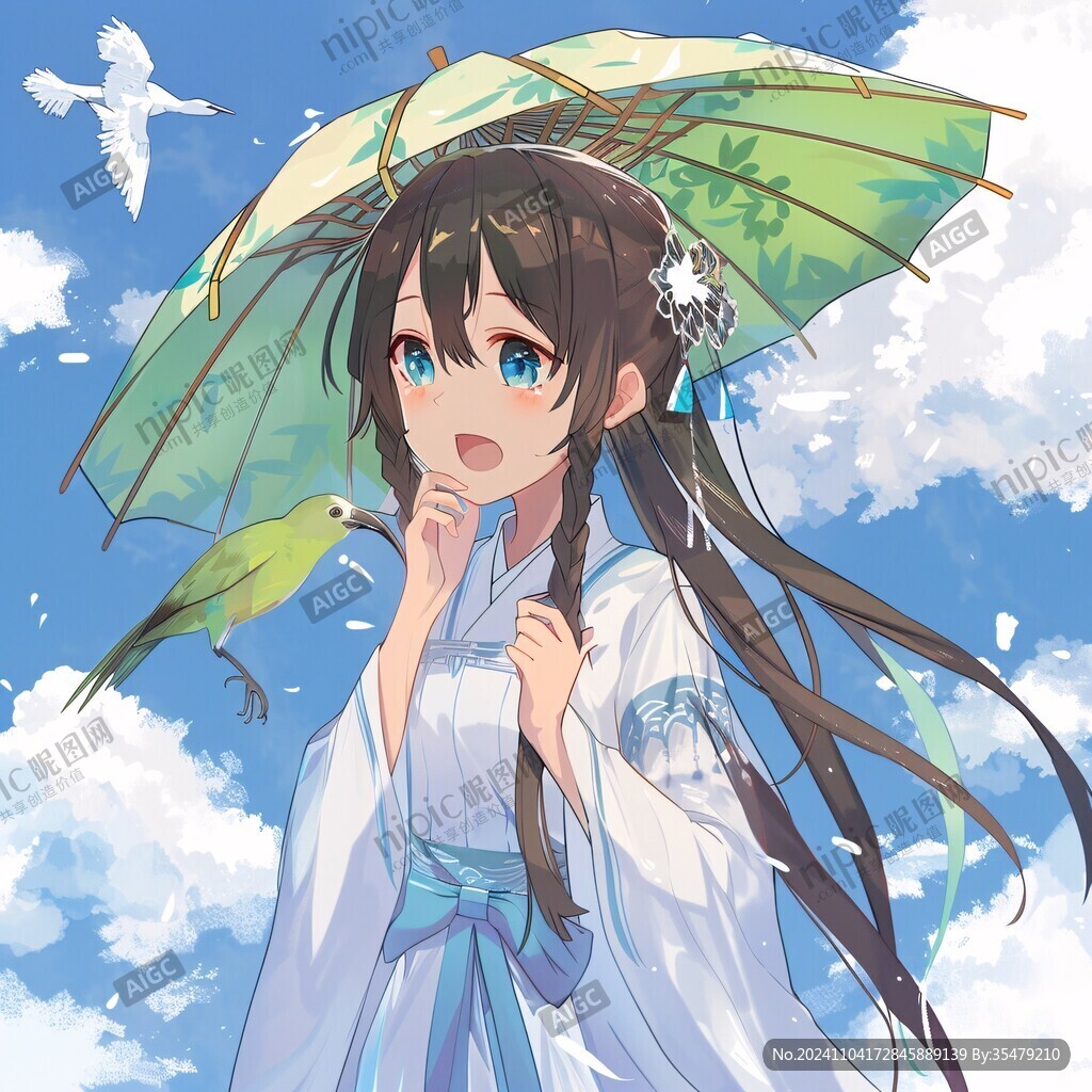 撑伞的少女