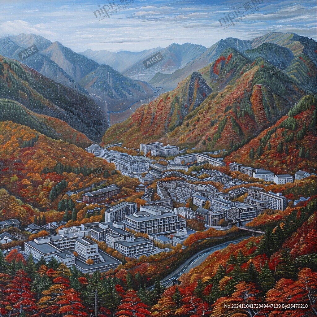 东北大学手绘装饰画