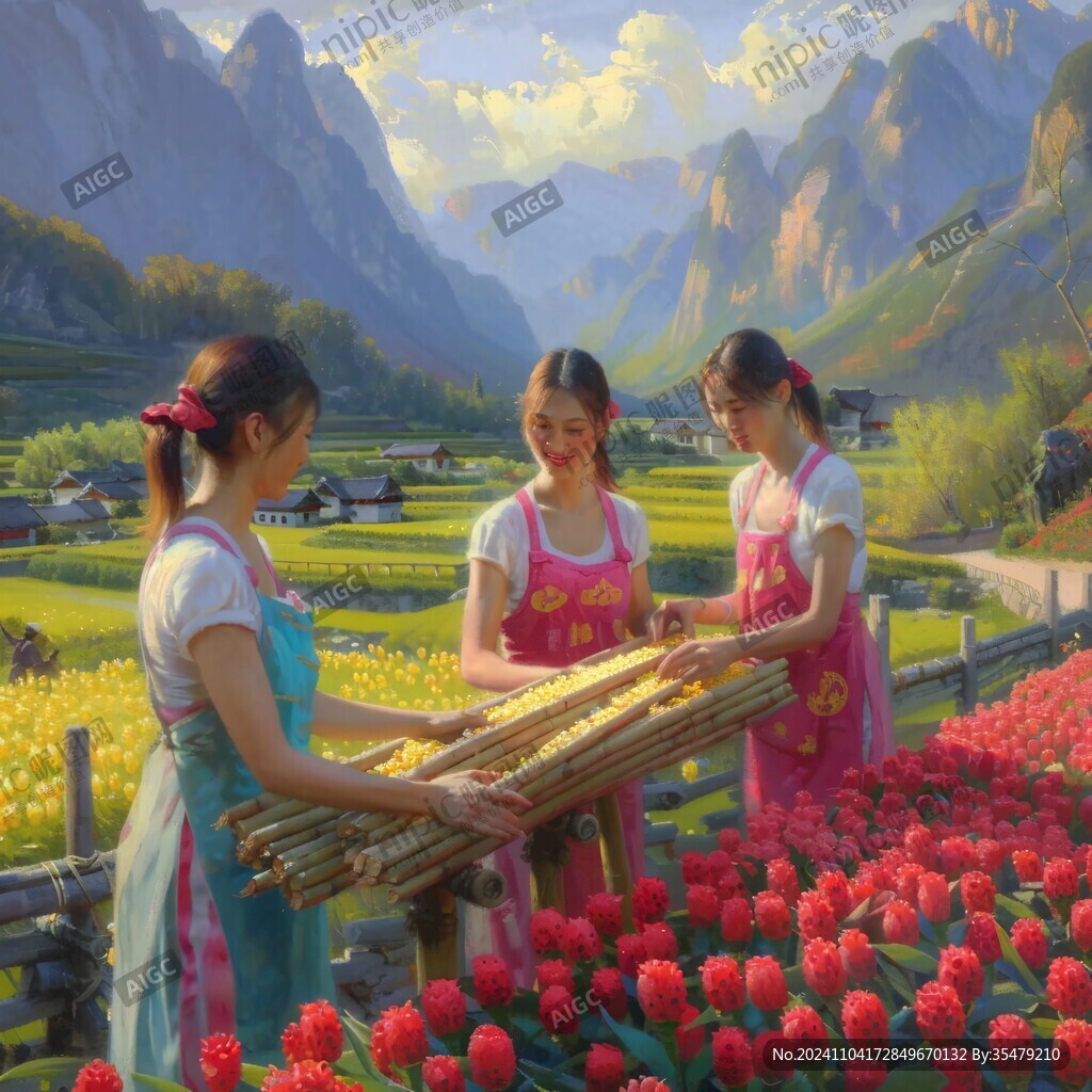 农妇劳动微场景