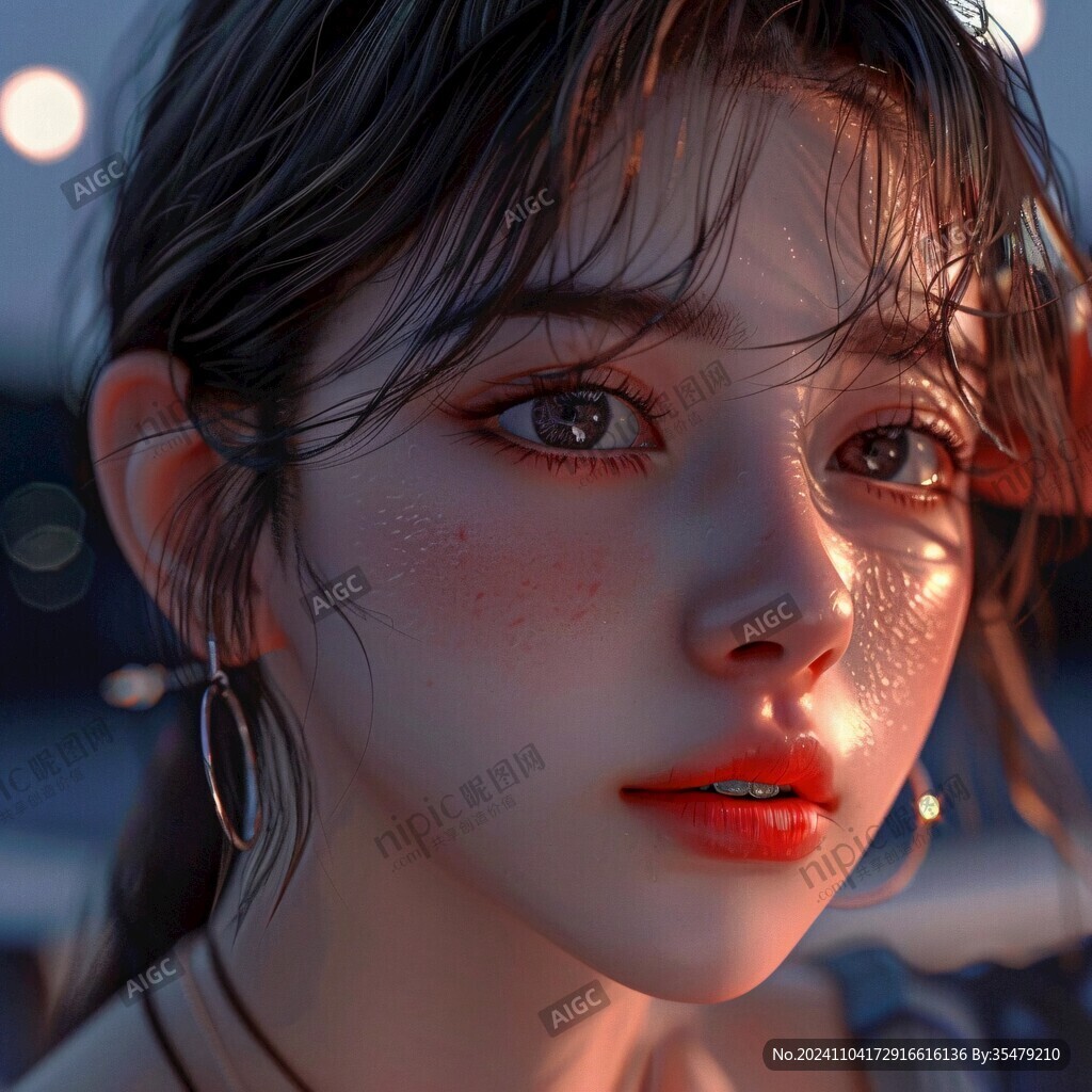 AI创作图厚涂头像 板绘人像 厚涂少女 cg头像 cg绘画作品 写实少女 板绘少女插画 cg插画 原创厚涂 写实唯美插画 板绘少女 鼠绘模特 ...
