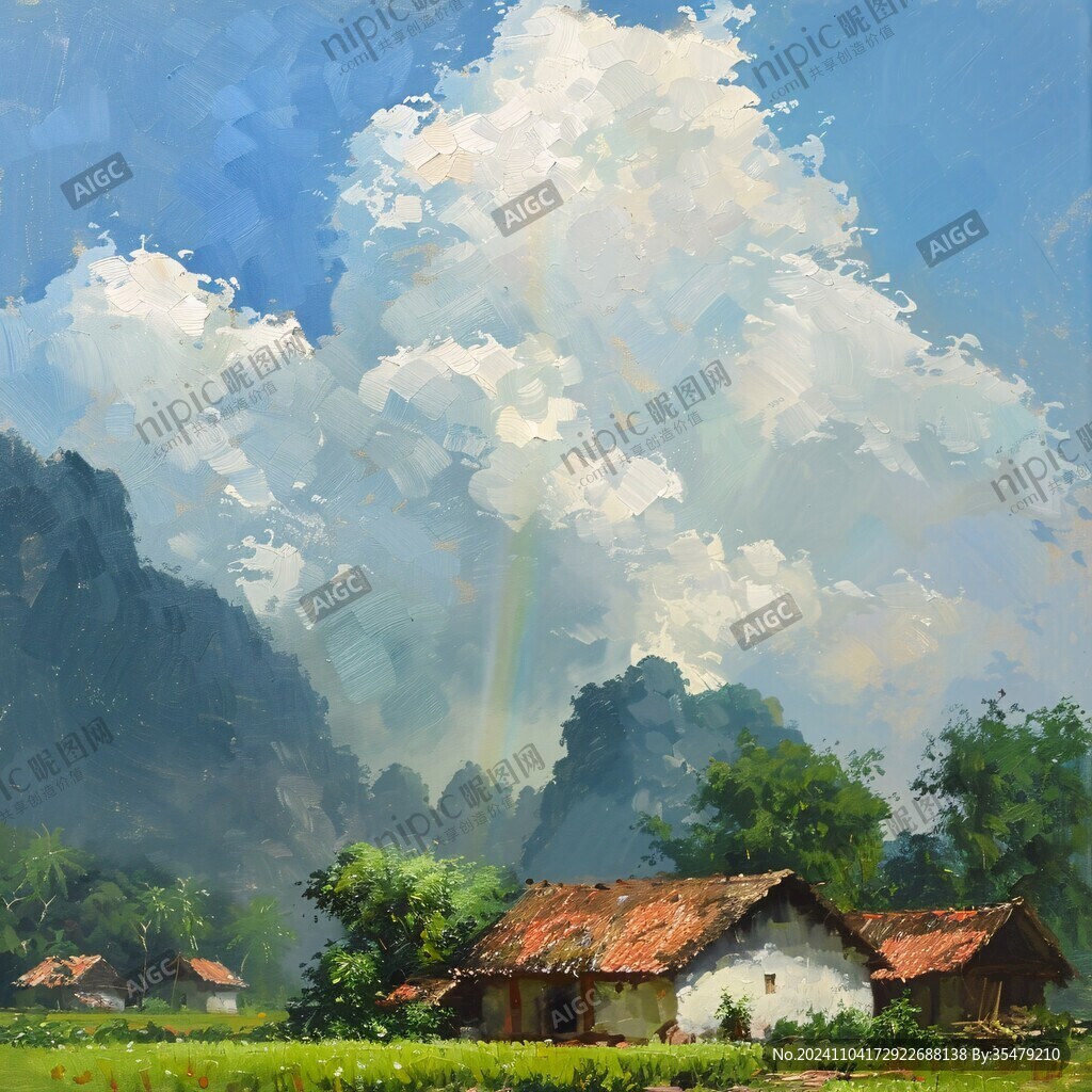 山村插画
