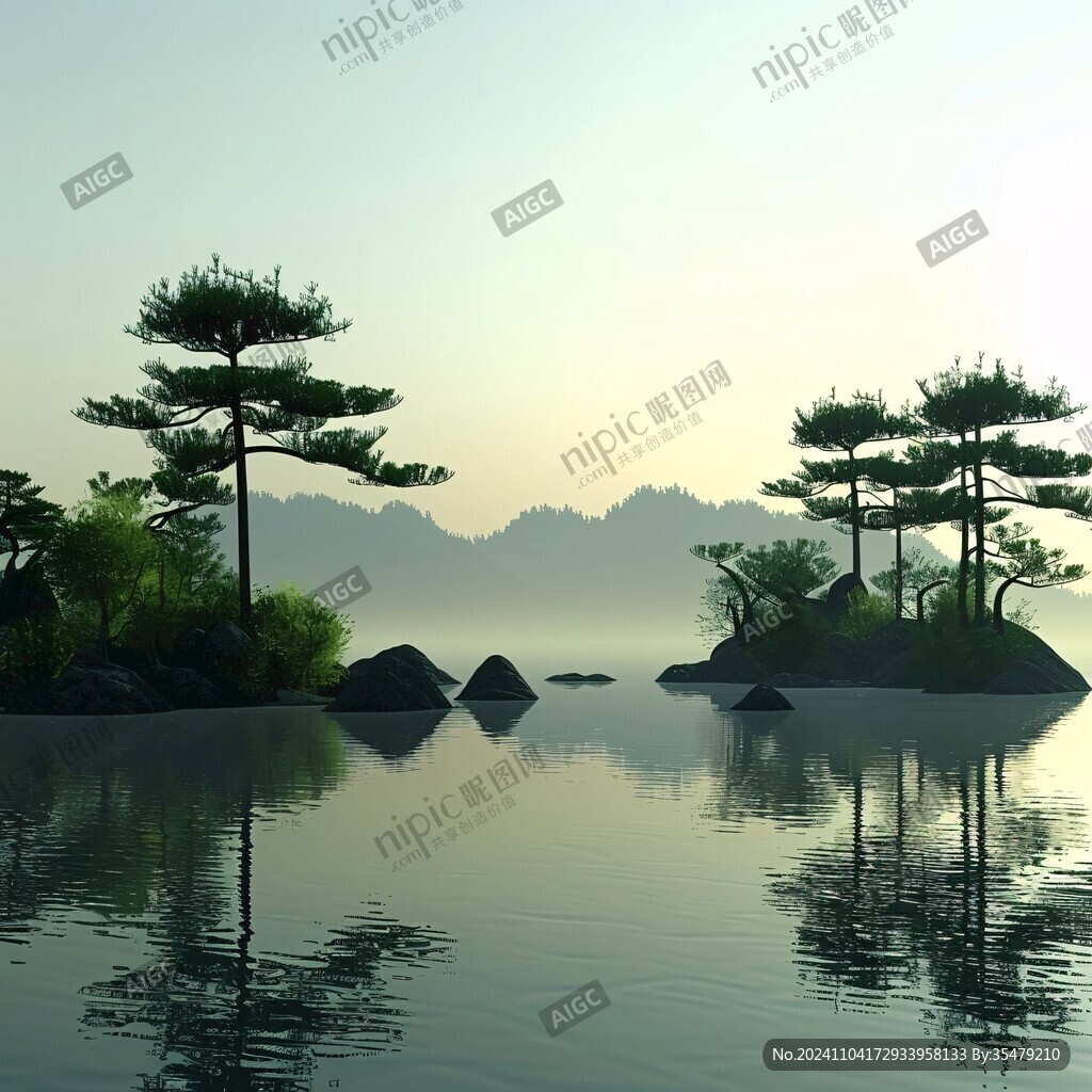 禅意山水风景