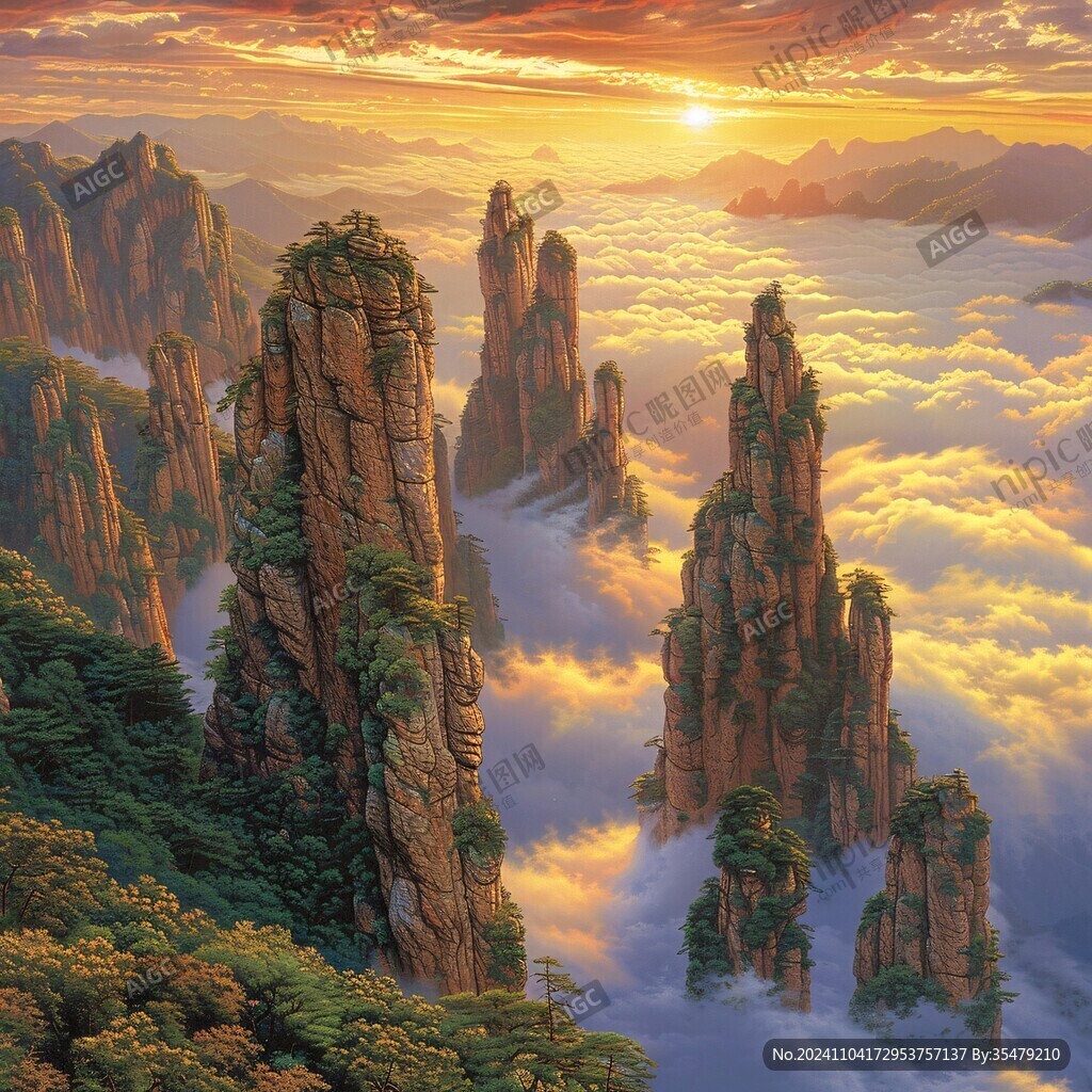 巨幅三清山