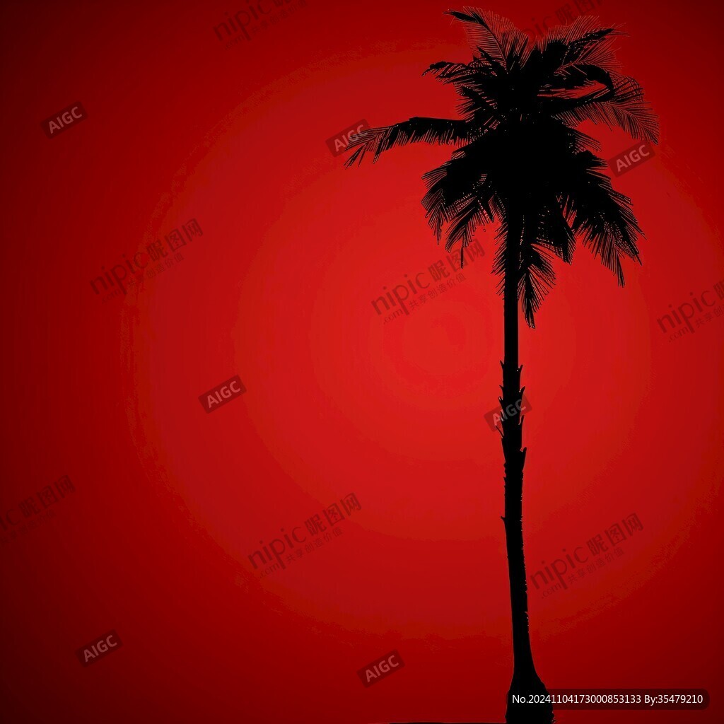 棕树剪影
