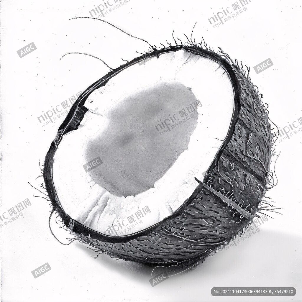 椰子铅笔画