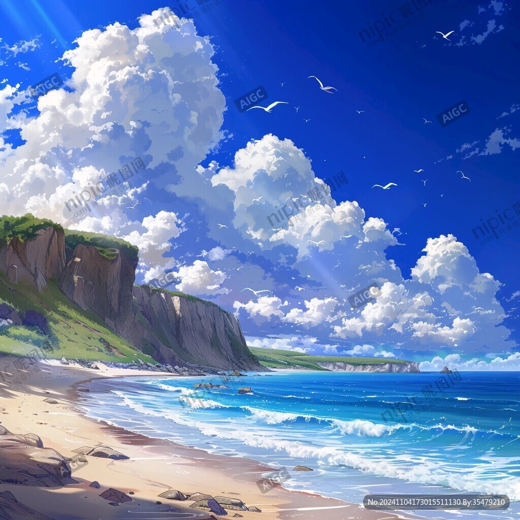 动漫海边