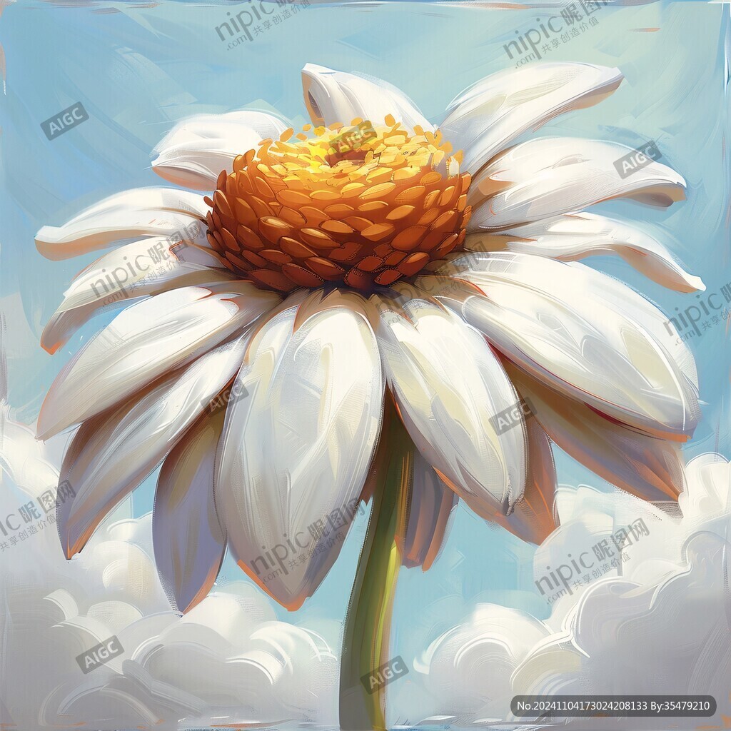 雏菊板绘插画