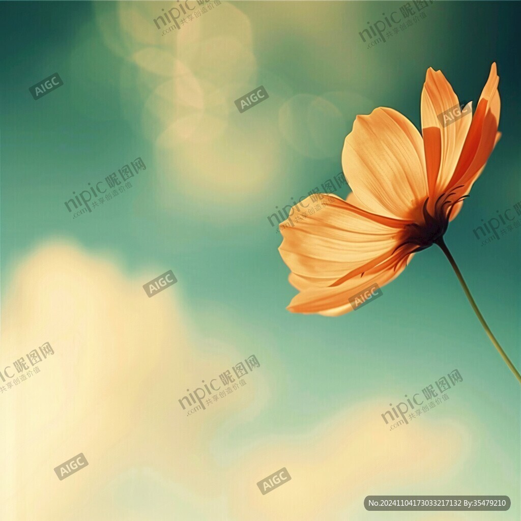 小花暖色背景