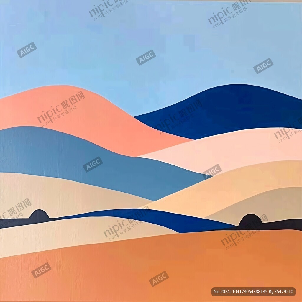极简唯美杂拼色块