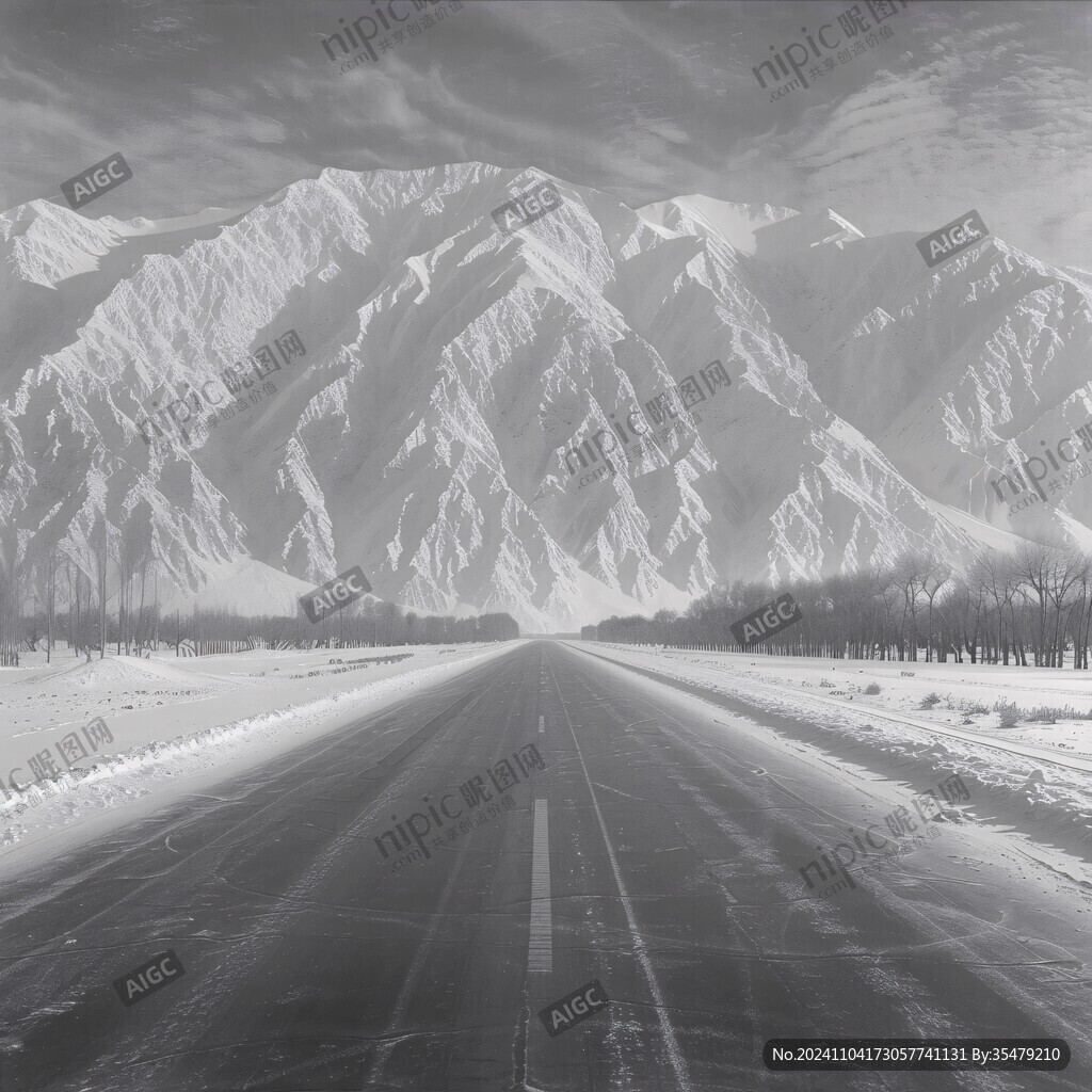 公路雪山