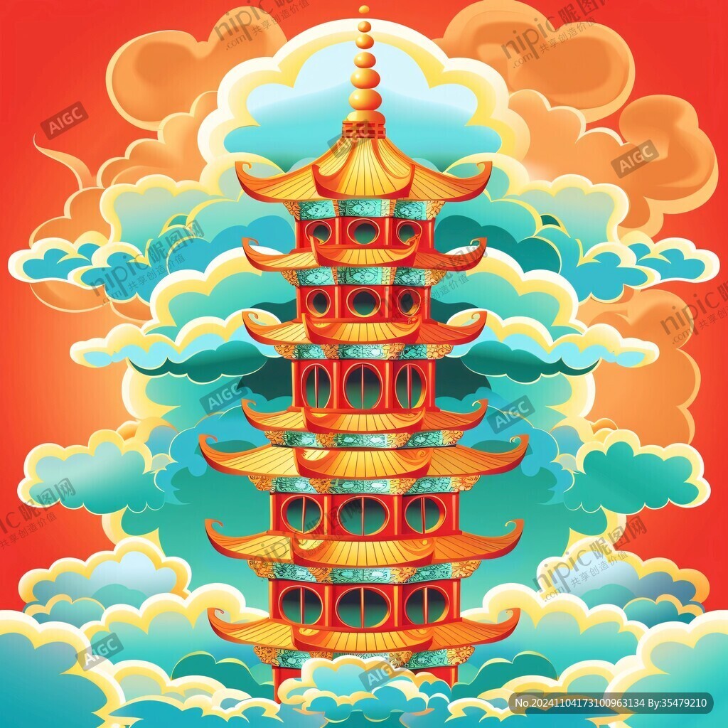 万寿塔插画