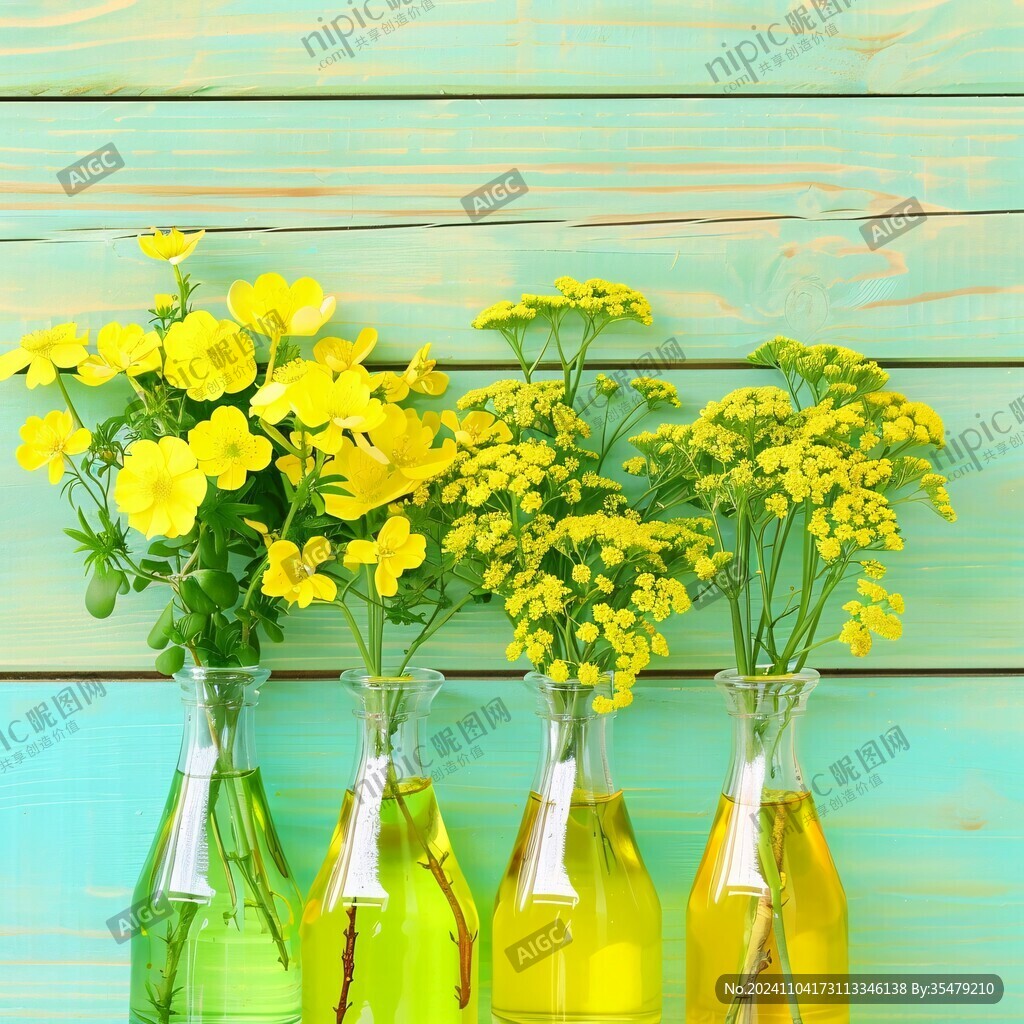 一瓶迎春花