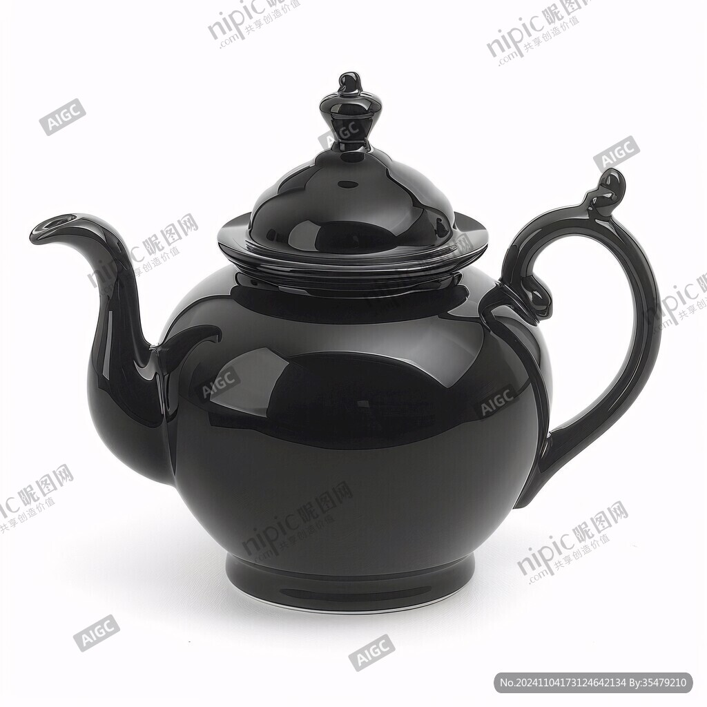 黑漆茶壶