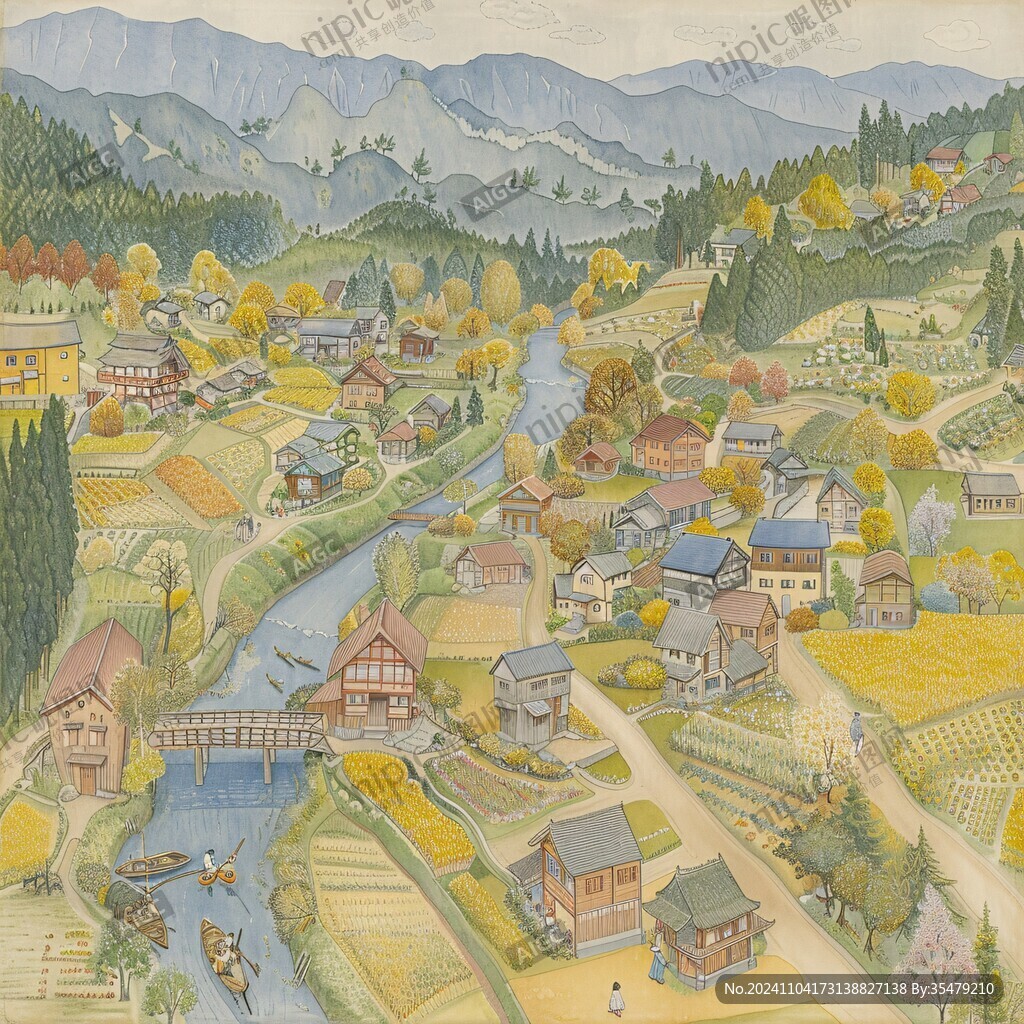 田园生活插画