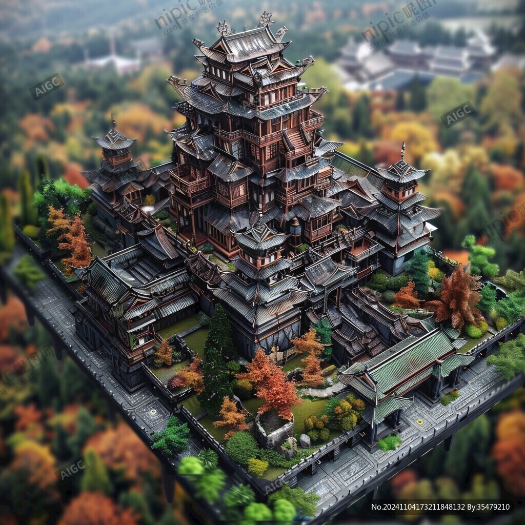 古建鸟瞰图