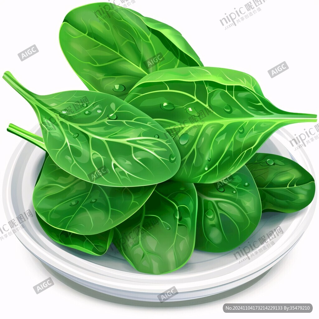 高清手绘薄荷