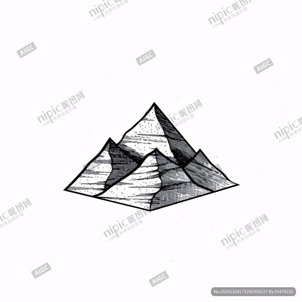 简笔山