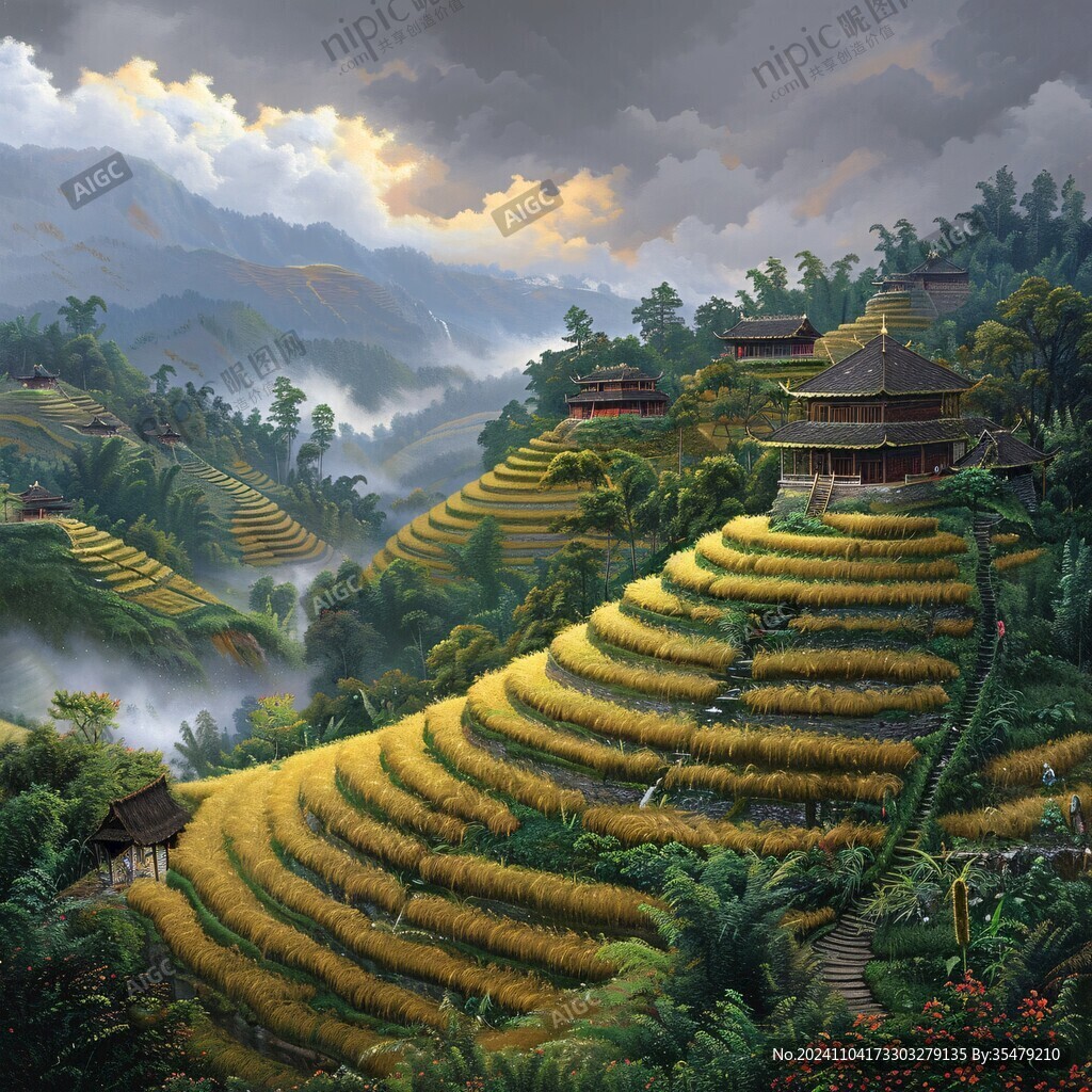 大画幅梯田风光