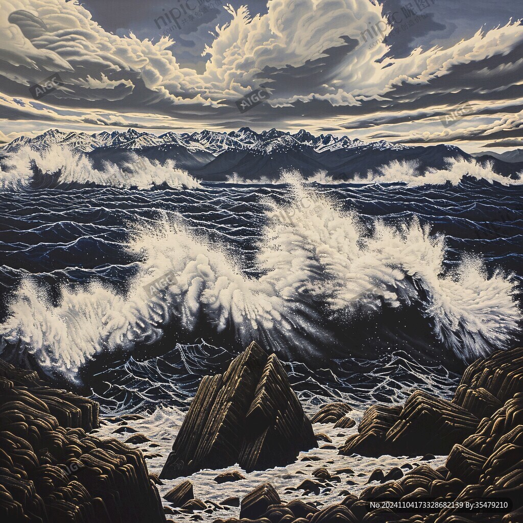 海面立体画