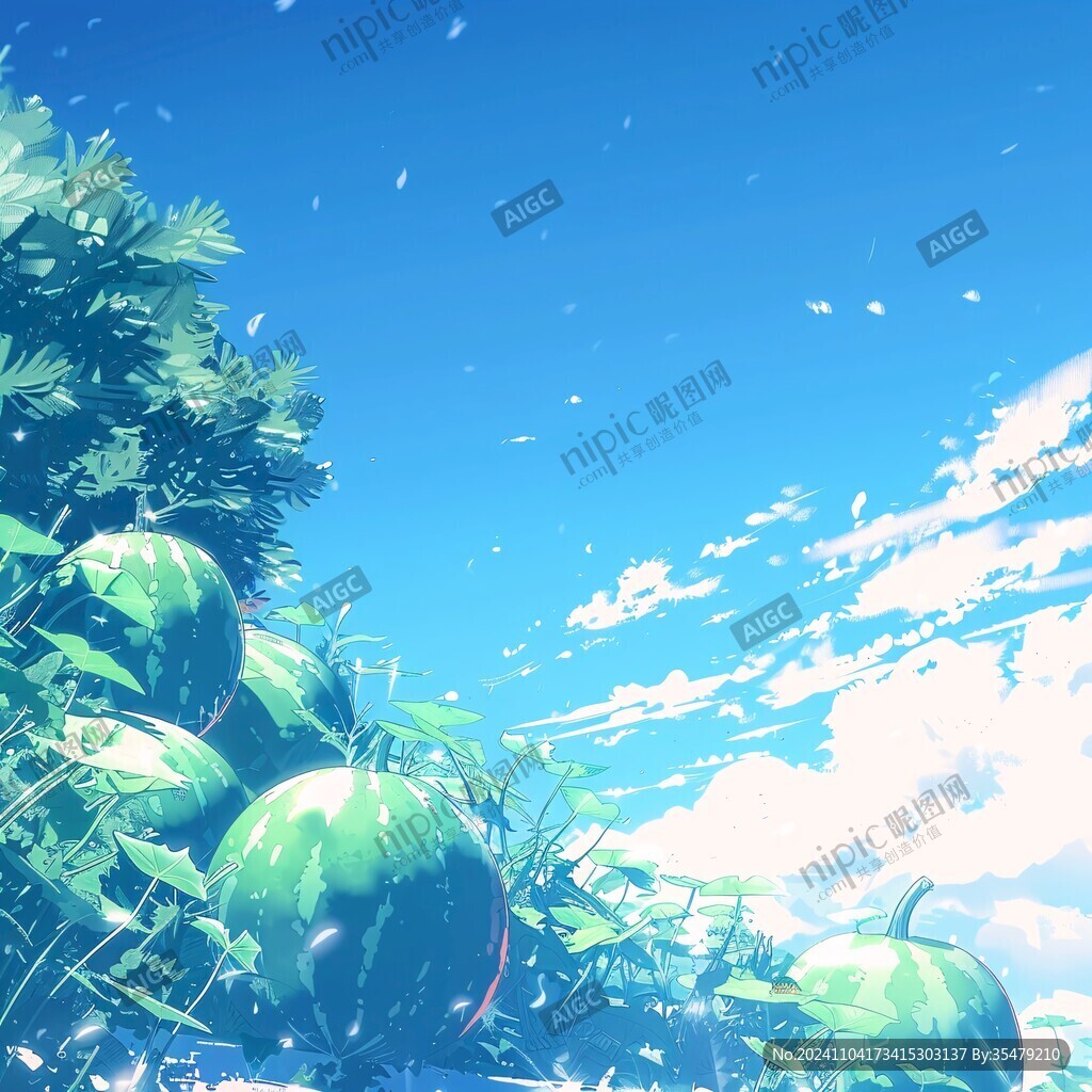 阳光下的西瓜