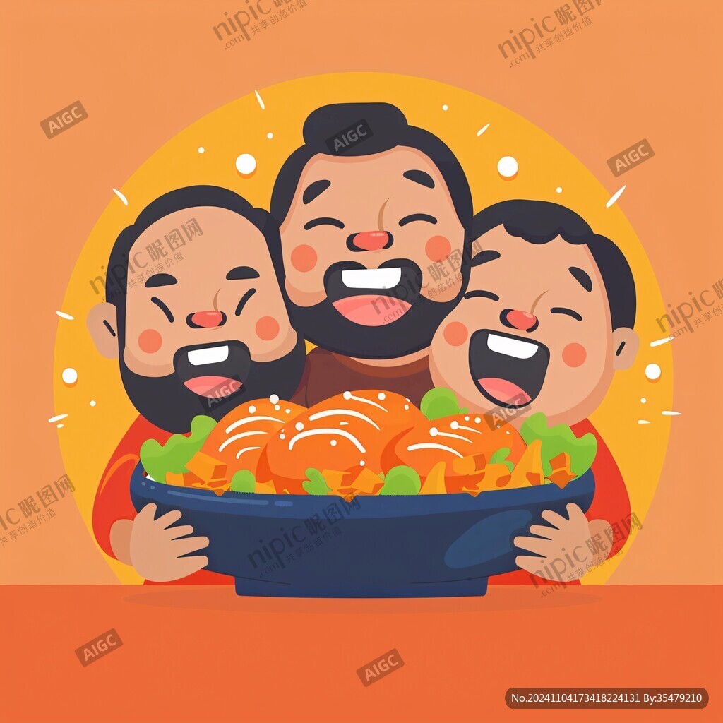 合家欢插画