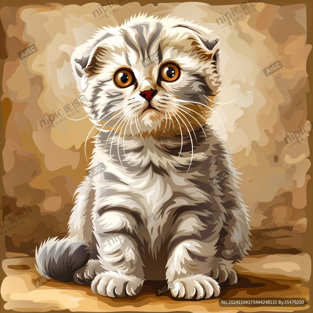 卡通小猫动物海报挂画