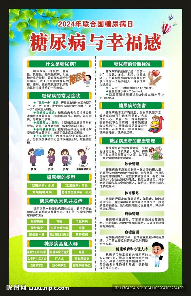 联合国糖尿病日海报