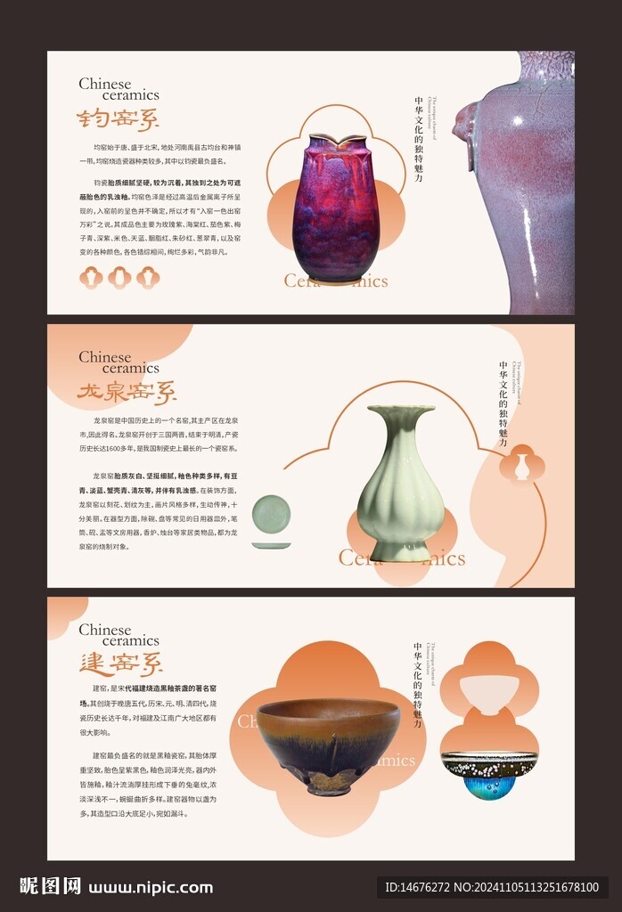 宋代八大陶瓷展板设计