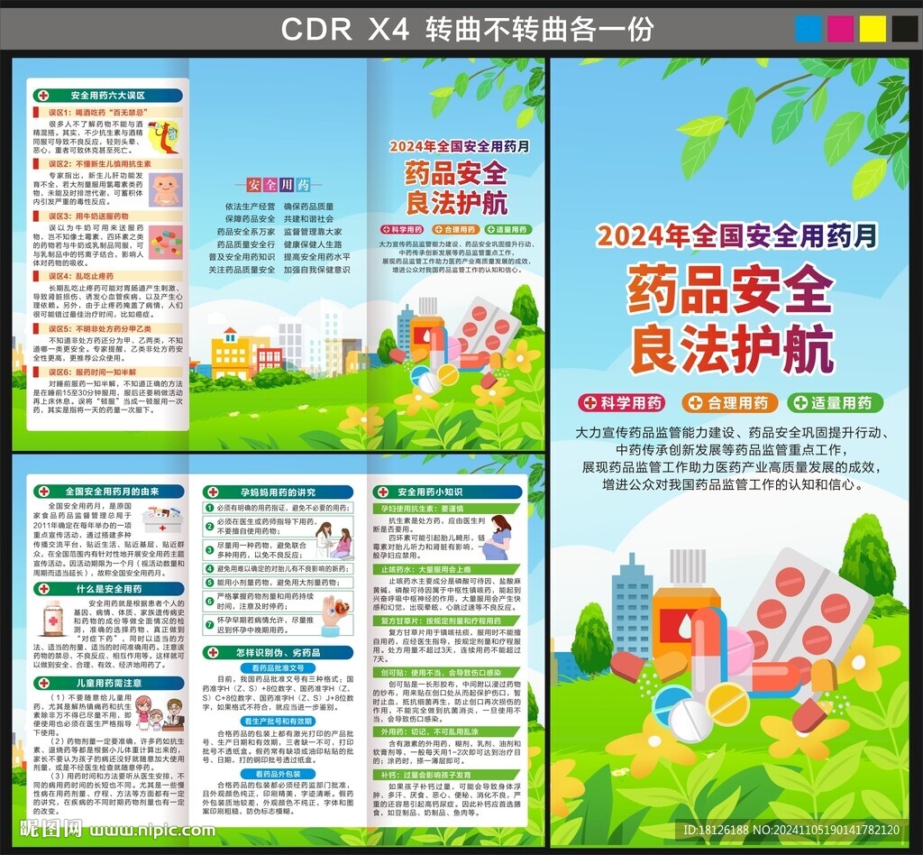 2024年全国安全用药月三折页