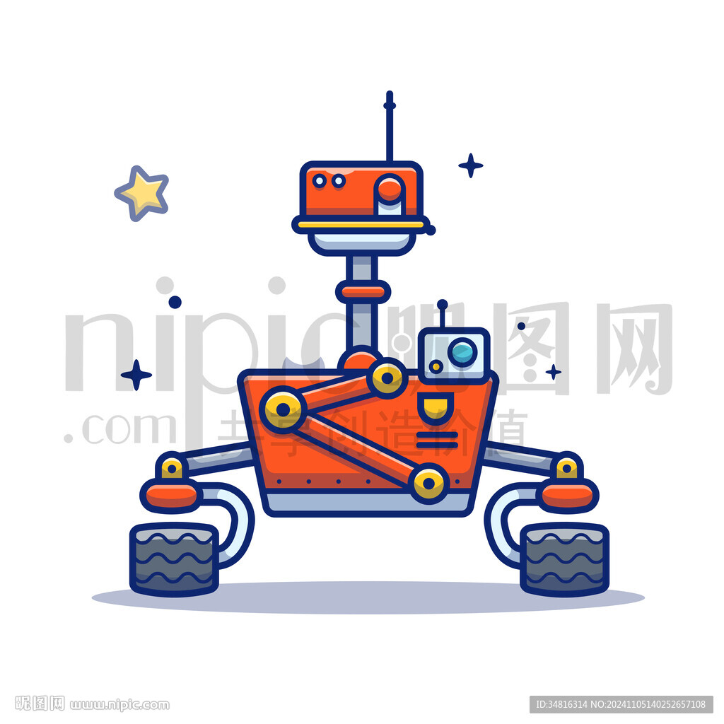 卡通火星车探测车